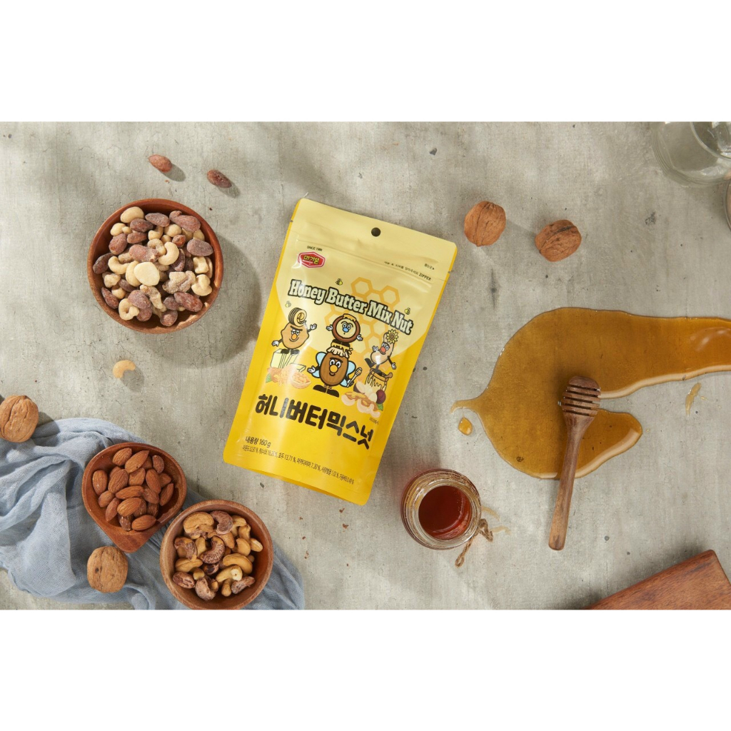 Hạt Tổng Hợp (Mix Nut) Tẩm Mật Bơ Ong Murgerbon Hàn Quốc 160g