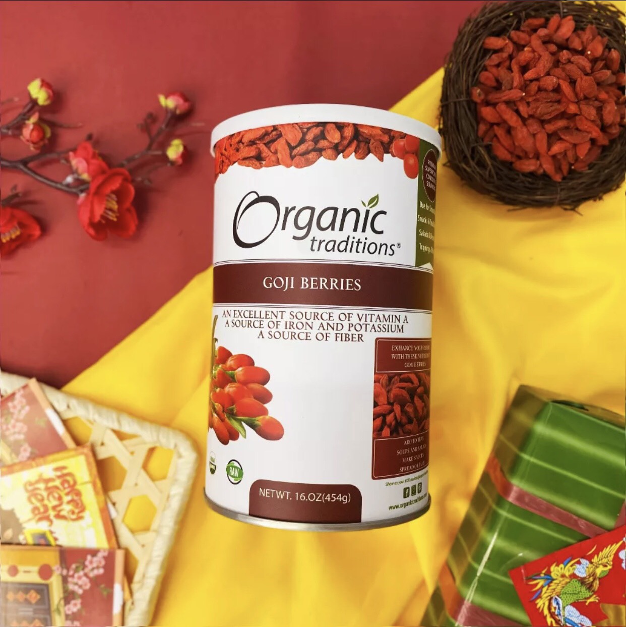 Kỷ Tử Sấy Khô Organic 454g - Kỷ Tử Khô Hữu Cơ Mỹ Organic 100%