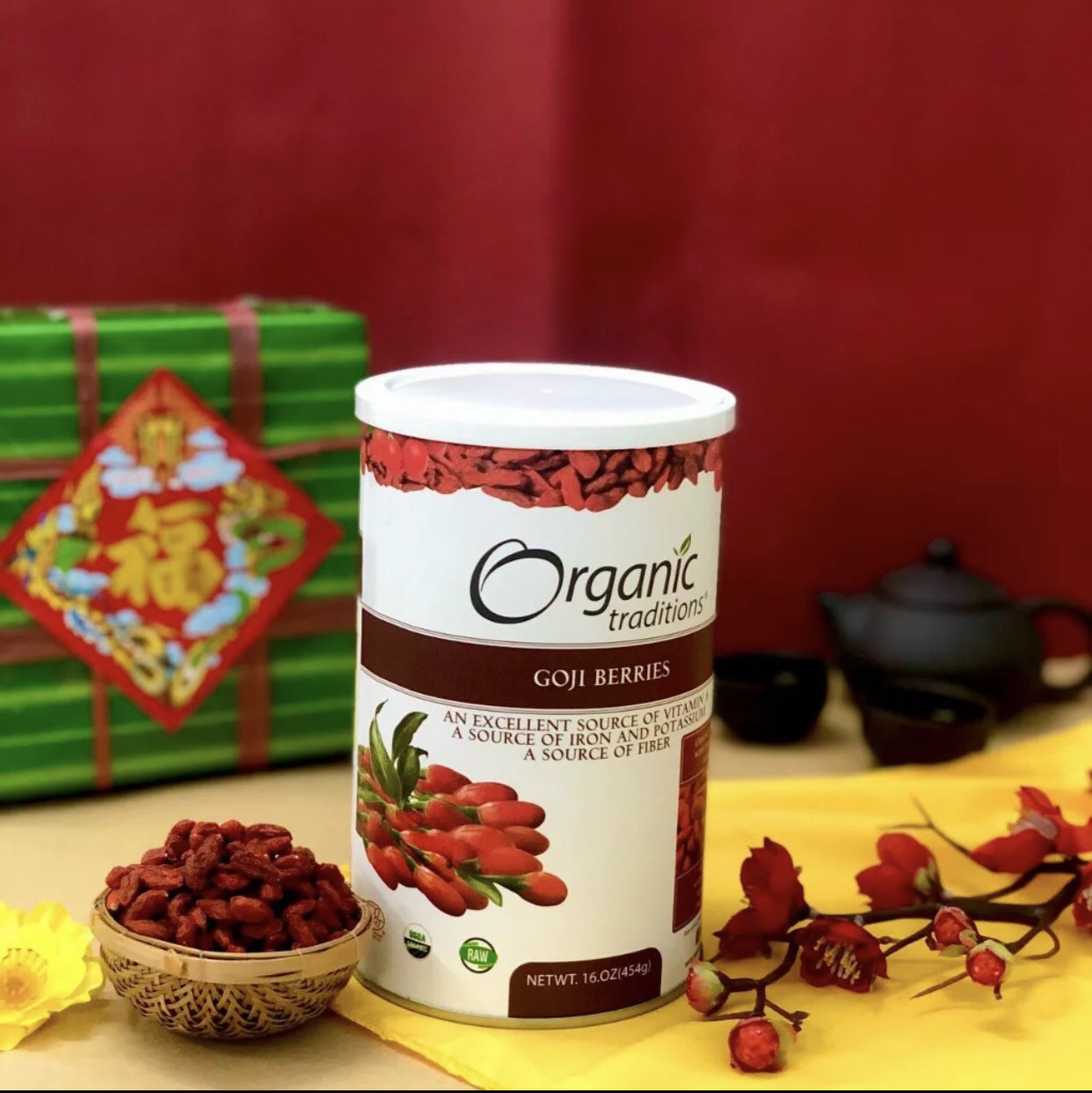 Kỷ Tử Sấy Khô Organic 454g - Kỷ Tử Khô Hữu Cơ Mỹ Organic 100%