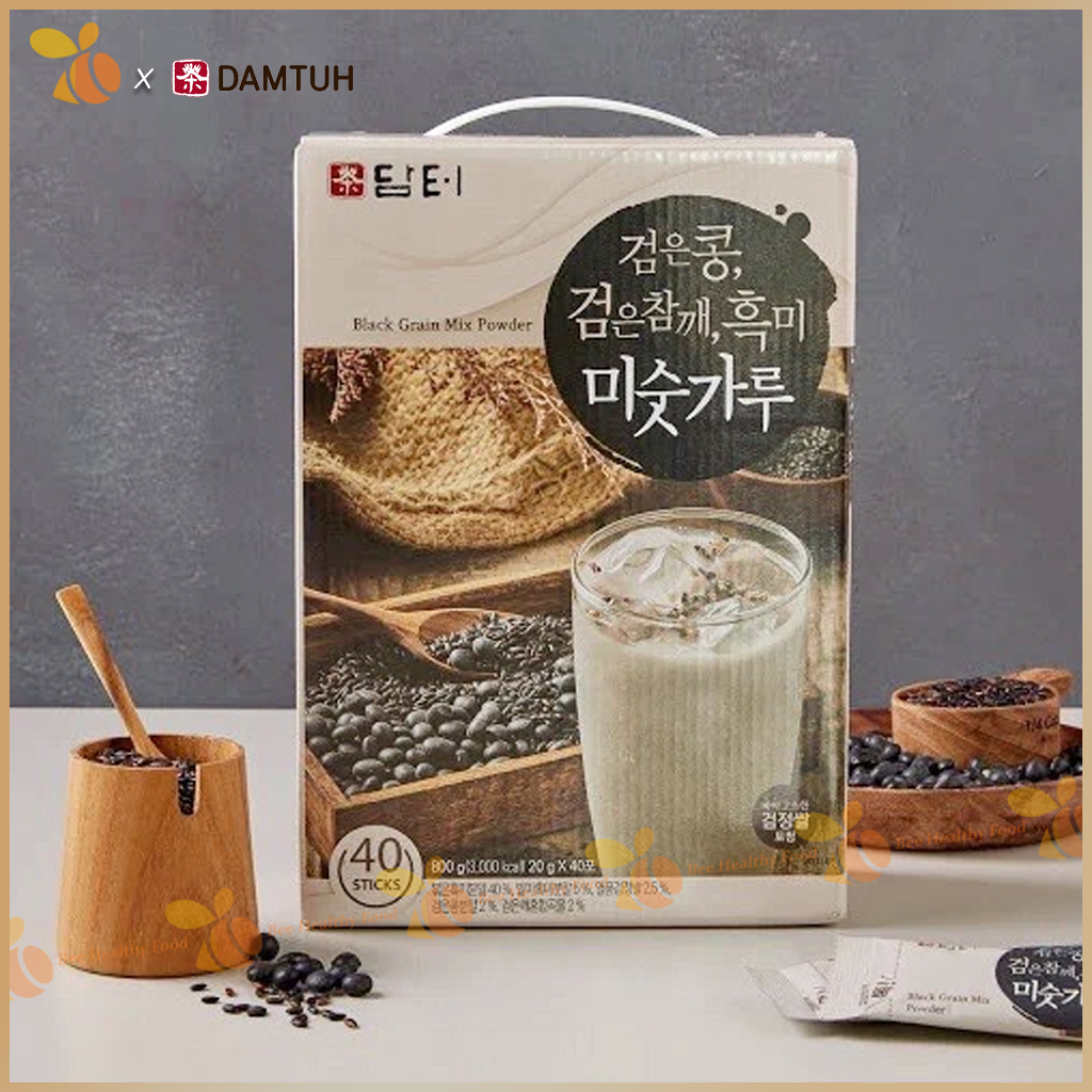 Ngũ Cốc Mè Đen Gạo Lứt Đậu Đen Damtuh Hộp 40 gói 800G