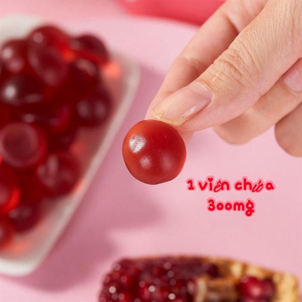 Kẹo Collagen Lựu Boto - Kẹo Dẻo Gummy Collagen Vitamin C Hàn Quốc 30 Viên
