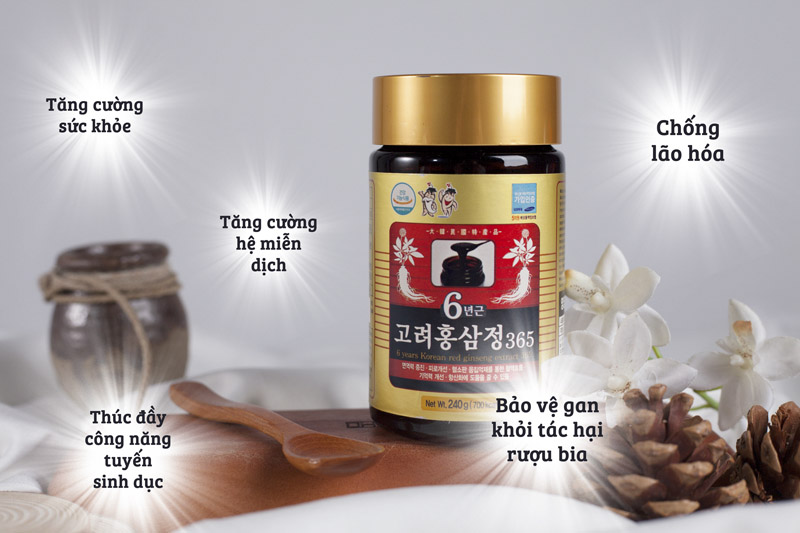 Cao Hồng Sâm 365 Hộp 2 Lọ 240g Hàn Quốc