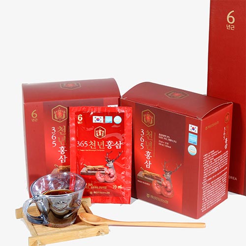 Nước Hồng Sâm Nhung Hươu Linh Chi 365 Hàn Quốc (70ml x 20 gói)