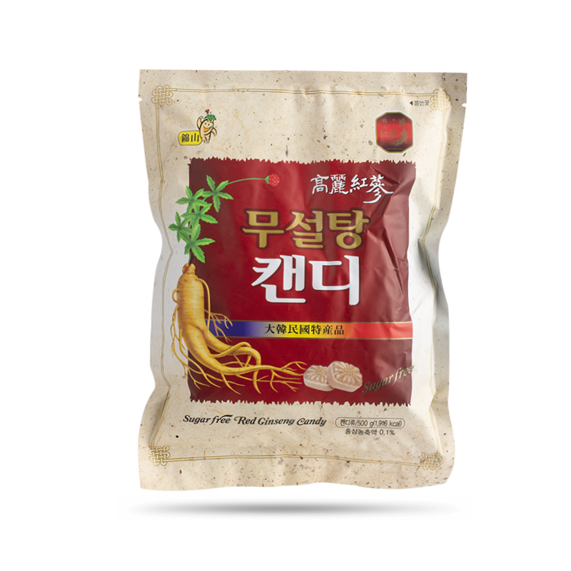 Kẹo Hồng Sâm Không Đường Hàn Quốc Gói 500g Màu Trắng